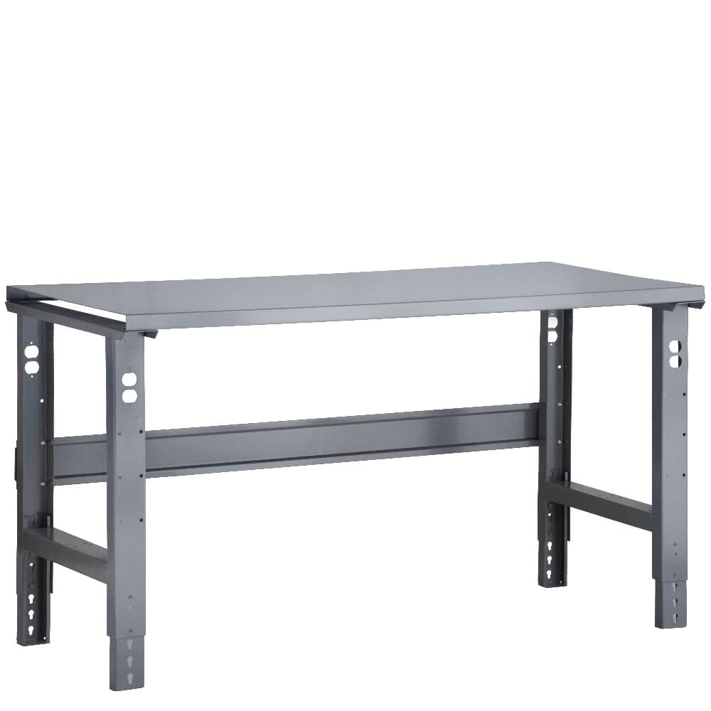 Adjustable Height Steel Top Workbench