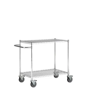 Chrome Wire Cart with Push Handle